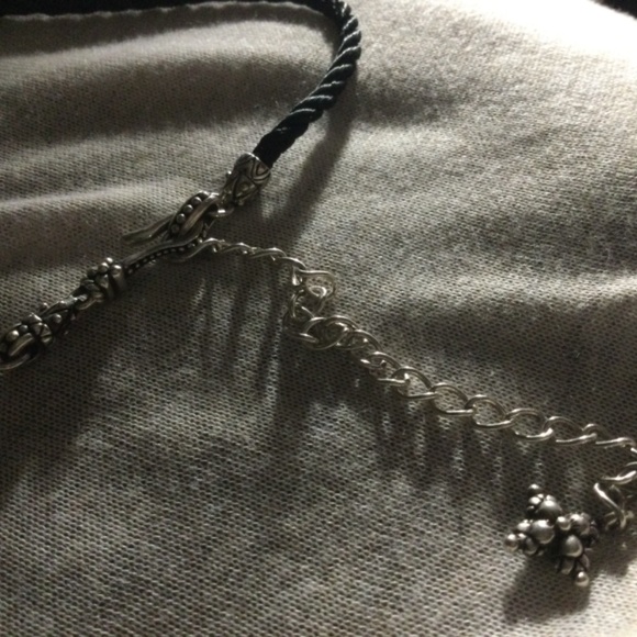 Barbara Bixby woven black silk necklace adjustable - Picture 10 of 11